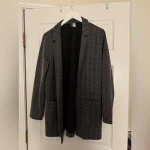 H&M Oversized Gray Textured Blazer Coat